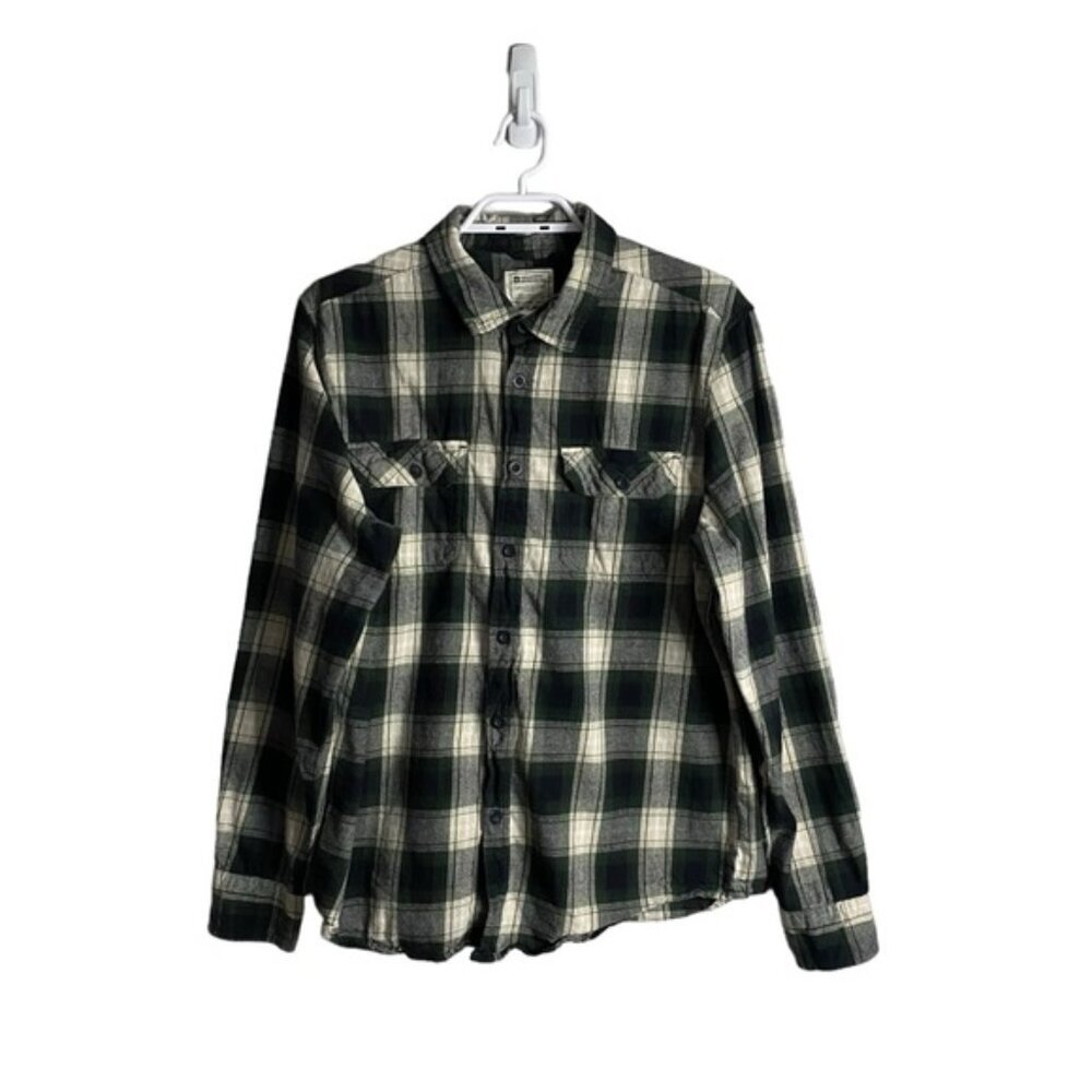 Mountain Warehouse Women's Green Plaid Button-Down Shirt